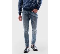Enorsia Men's Slim Fit Subtle Ripped Jeans in Mid Blue | Size: 40 Enorsia Mid Blue 40