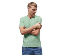 Enorsia Mens Slim Fit V-Neck T-Shirt with Soft Cotton Blend Jersey Febric Lightweight & Breathable Casual T-Shirt Short Sleeve, Durable Double-Stitched Hem (L, Green)