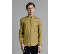 ENORSIA Men's Solid Long Sleeve Regular Fit Shirt - L - Gold - 97% BCI Cotton, 3% Spandex