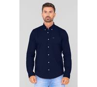 Enorsia Men's Solid Long Sleeve Slim fit Shirt in Black | Size: 2XL Enorsia Black 2XL