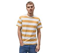 Enorsia Mens T-Shirt with Crew Neck Design, Short Sleeves, Striped Pattern Look and Relaxed Fit (Yellow,M)