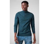 Enorsia Men's Textured Pattern High Neck Sweatshirt in Teal | Size: XL Enorsia Teal XL