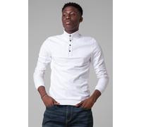 Enorsia Men's Textured Pattern High Neck Sweatshirt in White | Size: 2XL Enorsia White 2XL