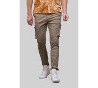 Enorsia Men's Utility Cargo Seam Trousers in Beige | Size: 40 Enorsia Beige 40