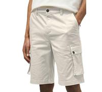 Enorsia Mens Utility Cargo Shorts - Stretch Spandex Cotton, Multiple Pockets with Snap Button, Zip & Button Fly, Durable Workwear for Outdoor & Casual Wear (White,36)