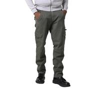 Enorsia Mens Utility Cargo Trousers Cotton Casual Pants with Snaps Zip Detailing Flap Pockets Grosgrain Tape Smart Comfortable Weekend Wear Lightweight Mens Trousers - Green, 34 UK Size