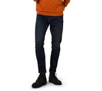 Enorsia Mens Vintage Slim Fit Tapered Jeans with Five Pockets, Belt Loops, Zip Fly, Blue Wash with A Rich Look and Comfort Stretch Cotton-Rich Fabric (Deep Blue,38)