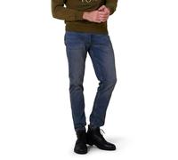 Enorsia Mens Vintage Slim Fit Tapered Jeans with Five Pockets, Belt Loops, Zip Fly, Blue Wash with A Rich Look and Comfort Stretch Cotton-Rich Fabric (Mid Blue,32)