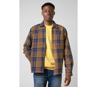 Enorsia Men's Yarn Dyed Flannel Shacket in Yellow | Size: Medium Enorsia Yellow M