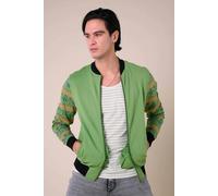 ENORSIA Mens Zip Through Bomber Jacket - S - Green - 100% Cotton