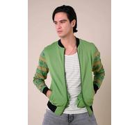 ENORSIA Mens Zip Through Bomber Jacket - XXL - Green - 100% Cotton
