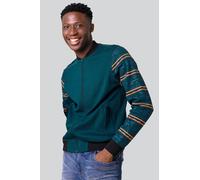 Enorsia Men's Zip Through Christmas Jacket in Teal | Size: Large Enorsia Teal L
