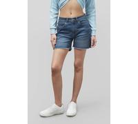 Enorsia Mid-Waist Denim Shorts In Navy Navy