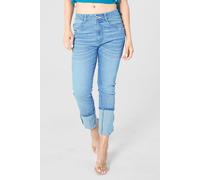 ENORSIA Mid Waist Skinny Jeans - 14 - 70% Cotton, 25% Poly, 2.8% Viscose, 2.2% Spandex - Light Blue