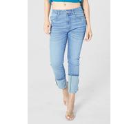 ENORSIA Mid Waist Skinny Jeans - 18 - 70% Cotton, 25% Poly, 2.8% Viscose, 2.2% Spandex - Light Blue