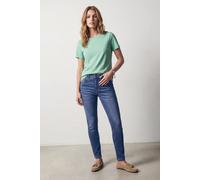 Enorsia Mid Waist Skinny Jeans In Mid Blue Mid Blue