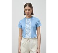 Enorsia Patch Print Short Sleeve Raglan T-Shirts In Blue Blue