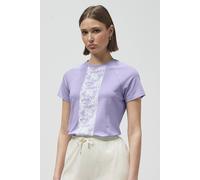 Enorsia Patch Print Short Sleeve Raglan T-Shirts In Purple Purple