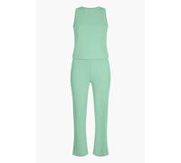 Enorsia Perfect Combed Cotton Soft Rib Vest & Crop Legging Co-Ords In Green Green