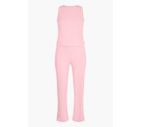 Enorsia Perfect Combed Cotton Soft Rib Vest & Crop Legging Co-Ords In Pink Pink