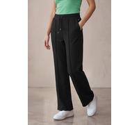 Enorsia Pin Tuck Front Jersey Trousers In Black Black