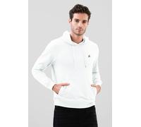 ENORSIA Premium Pull Over Hoodie With Signature Logo - XL - White - 100% Cotton Terry