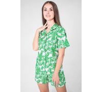 Enorsia Printed Woven Shirt & Shorts Set In Green Green