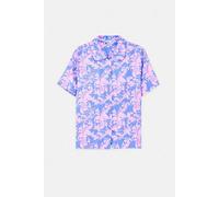 Enorsia Printed Woven Shirt & Shorts Set In Pink Pink