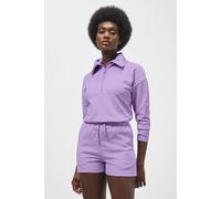 Enorsia Quarter Zip Relaxed Sweatshirt And Short Set In Purple Purple