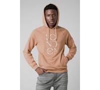 ENORSIA Raglan Sleeve Chest Print Hoodie - L - Orange - Purple & Orange: 92% Cotton, 8% Elastane; Grey: 80% Cotton, 14% Viscose, 6% Elastane