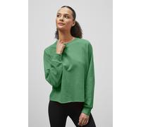 ENORSIA Raw Edge Sweatshirt - 12 - Green - 55% Cotton, 45% Polyester