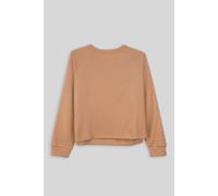 Enorsia Raw Edge Sweatshirt In Brown Brown