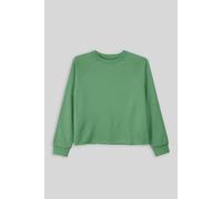 Enorsia Raw Edge Sweatshirt In Green Green