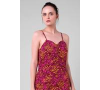 Enorsia Red Cotton Viscose Strappy Nightdress | Red