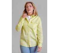 Enorsia Relaxed Fit Cotton-Linen Shirt In Yellow