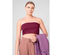 Enorsia Ribbed Tube Top In Red Red