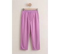 Enorsia Roll-Up Hem Jersey Trousers In Pink Pink