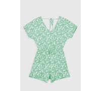 Enorsia Roll Up Sleeves Aop Play Suit In Green Green