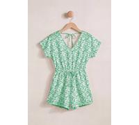 Enorsia Roll Up Sleeves Aop Play Suit In Green Green