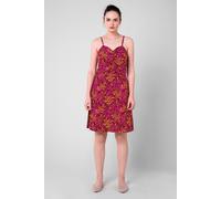 Enorsia Ruched Front Short Cami Nightdress In Red Red