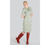 Enorsia Short Sleeve Ruffle Knee - Length Dress In Green Green
