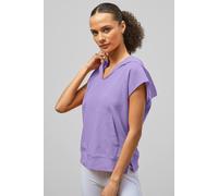 Enorsia Sleeveless Raw Edge Hoodie In Purple Purple