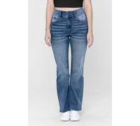 ENORSIA Slim shape Boot cut Jeans - 12 - 68% Cotton, 27% Polyester, 3% Rayon, 2% Spandex - Mid Blue