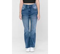 ENORSIA Slim shape Boot cut Jeans - 14 - 68% Cotton, 27% Polyester, 3% Rayon, 2% Spandex - Mid Blue
