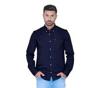 Enorsia Solid Long Sleeve Slim fit Shirt with Chest Pocket, Cuffed Sleeves and Brand Logo Metal Badge (Black,L)