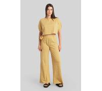 Enorsia Street Style 100 % Combed Cotton Crape Jersey Co-Ords In Yellow Yellow