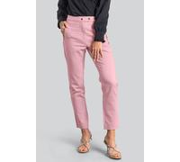 Enorsia Stretch Slim Side Zip Pocket Trouser In Pink Pink