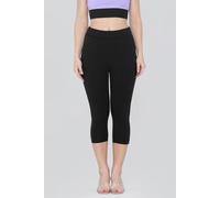 Enorsia Stretchy Cropped Leggings In Black Black
