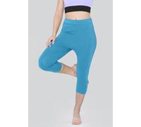 Enorsia Stretchy Cropped Leggings In Blue Blue