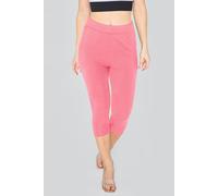 Enorsia Stretchy Cropped Leggings In Pink Pink